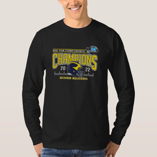 Camiseta Michigan Wolverines Big Ten Champs 2022 Helmet (Anverso)