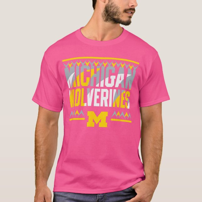Camiseta Michigan Wolverines Retro Sharktooth Navy family b (Anverso)