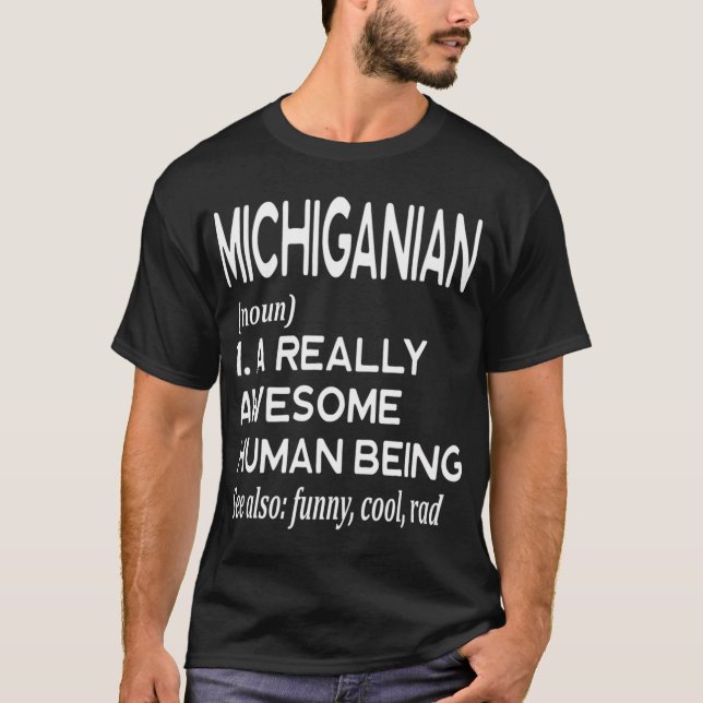Camiseta Michigania Detroit Grand Rapids Lanzando Ann Arbor (Anverso)