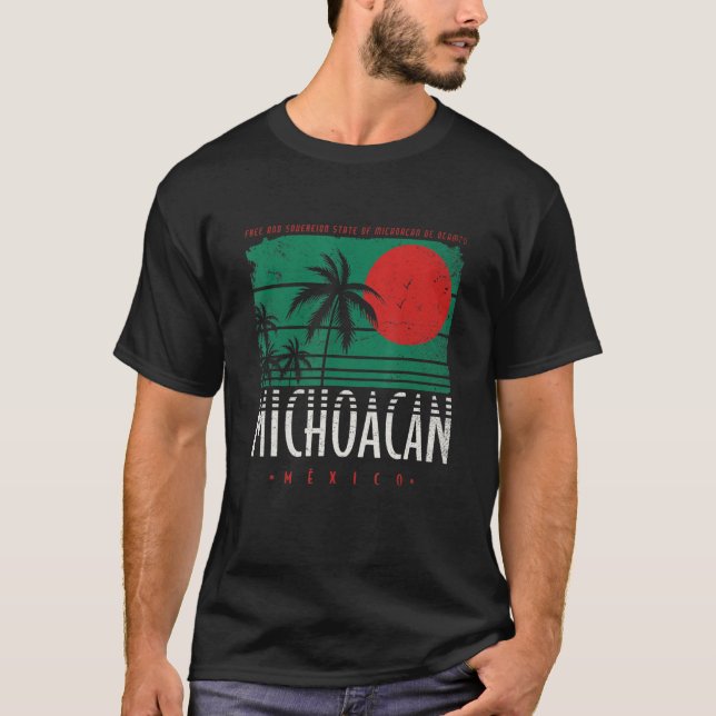 Camiseta Michoacan México Mexicano Mexicana Retro M (Anverso)