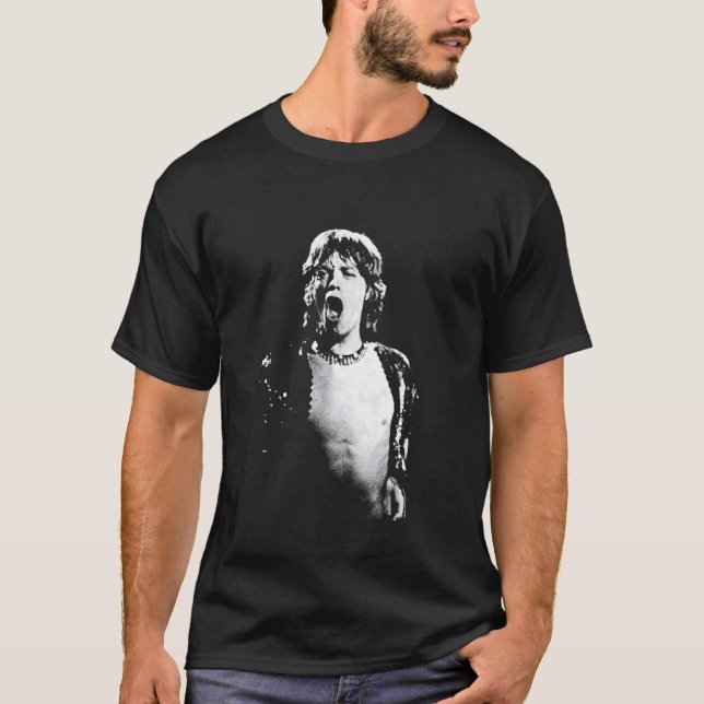 Camiseta Mick Jagger 1971 Rolling Stones En Vivo Por Everar (Anverso)