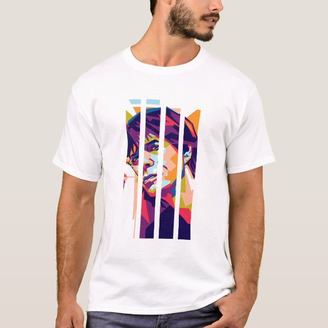 Camiseta Mick Jagger Rock Legend - Rolling Stones Frontman  (Anverso)