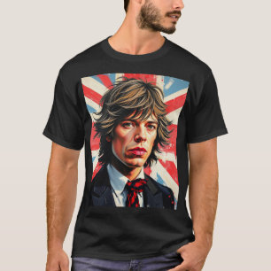 Camiseta Mick Jagger Rolling Stones frente a Union Jac