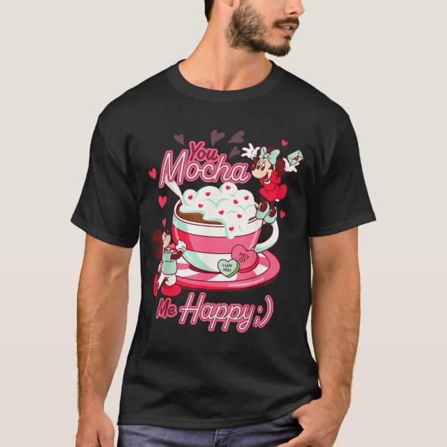 Camiseta Mickey &amp; Minnie Valentine's Day You Mocha Me H (Anverso)
