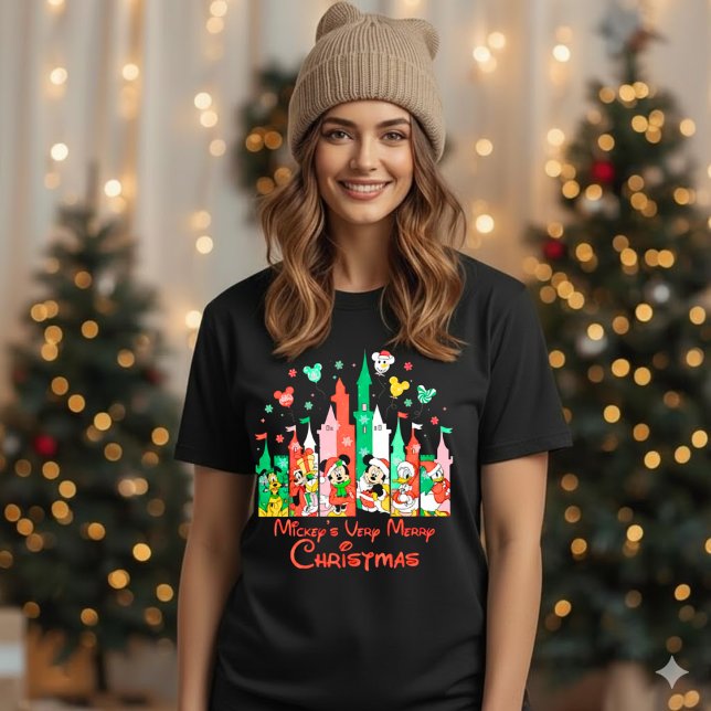 Camiseta Mickey & Friends Very Merry Christmas Castle Disne (Subido por el creador)