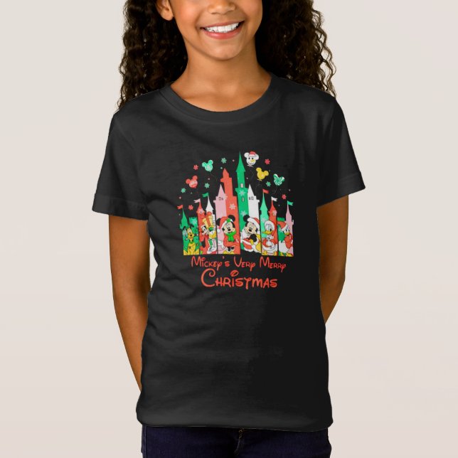 Camiseta Mickey & Friends Very Merry Christmas Castle Disne (Anverso)