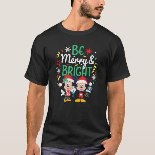 Camiseta Mickey Minnie Be Merry Bright
