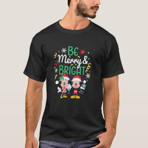 Camiseta Mickey Minnie Be Merry Bright