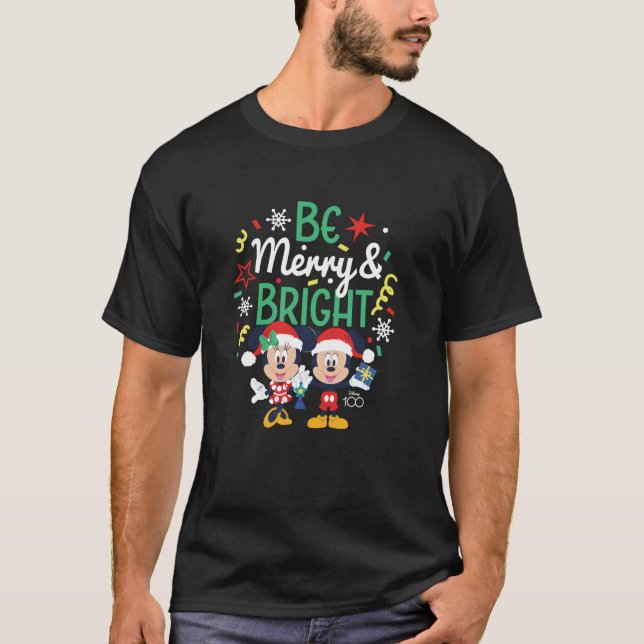 Camiseta Mickey Minnie Be Merry Bright (Anverso)