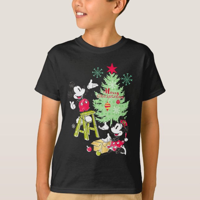 Camiseta Mickey Minnie Clic Christmas Tree  (Anverso)