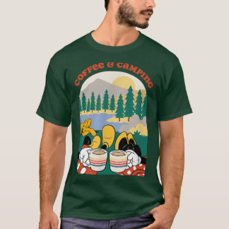 Camiseta Mickey y Minnie MouseCoffee & Camping