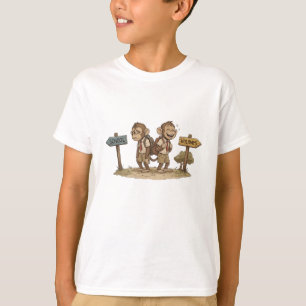 Camiseta Micos Divertidos de Escuela vs Vacaciones, Regreso