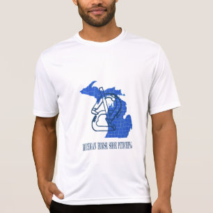 Camiseta Micro-Fibra T de las herraduras de Michigan