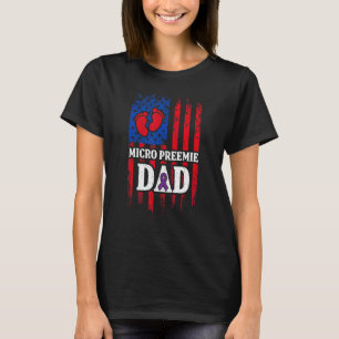 Camiseta Micro Preemie NICU USA Banderas Papá Nacimiento pr