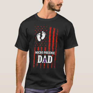 Camiseta Micro Preemie NICU USA Banderas Papá Nacimiento pr