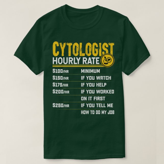 Camiseta Microbióloga de citología citológica Hora de micro (Diseño del anverso)