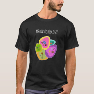 Camiseta Microbiología Ciencia Biólogo Bacterias Gato