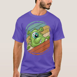 Camiseta Microbiología Ciencia Biólogo Bacterias Retro Cubi