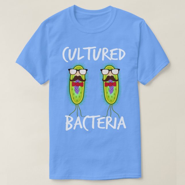 Camiseta Microbiología divertida cultivada bacterias microb (Diseño del anverso)