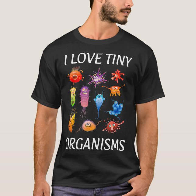 Camiseta Microbiología Microbiológica Me Encantan Los Organ (Anverso)