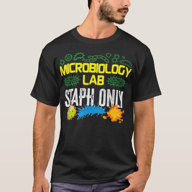Camiseta Microbiólogo Microbiología Laboratorio Staph Lab S (Anverso)