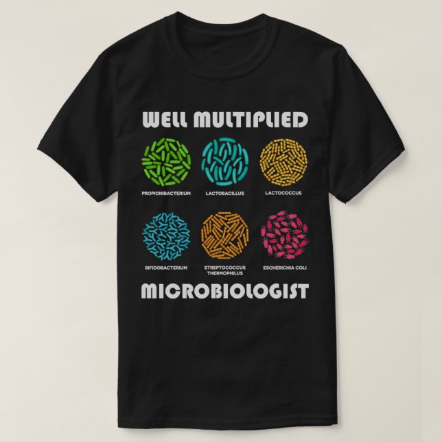 Camiseta Microbiólogo regalo Idea Colonia de bacterias colo (Diseño del anverso)