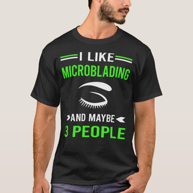 Camiseta Microblade de microblando verde para 3 personas (Anverso)
