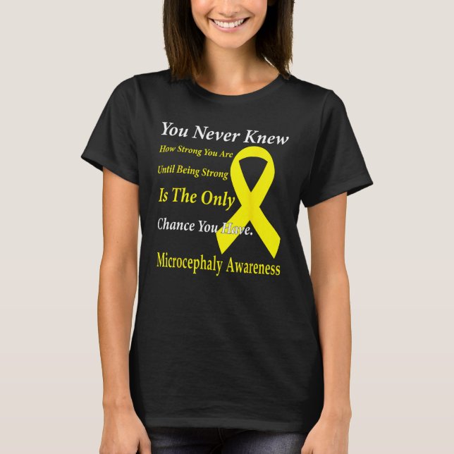 Camiseta Microcephaly Awareness Yellow Ribbon Support (Anverso)