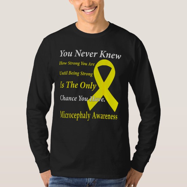 Camiseta Microcephaly Awareness Yellow Ribbon Support (Anverso)