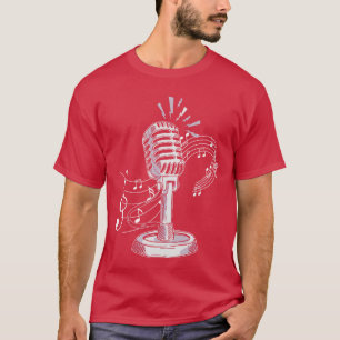 Camiseta Micrófono Cantando Música Karaoke Cantante amigos