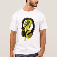 microfono con auriculares locutor