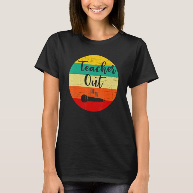 Camiseta Micrófono de Agradecimiento a Profesores Divertido (Anverso)