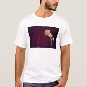 Camiseta Micrófono de audio dorado