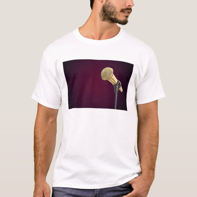 Camiseta Micrófono de audio dorado (Anverso)