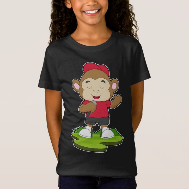 Camiseta Micrófono de cantante de monos (Anverso)