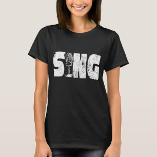 Camiseta Micrófono de canto Cantante Micrófono de canto