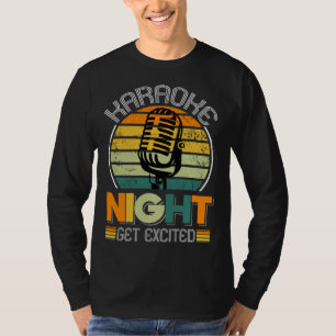 Camiseta Micrófono de canto de karaoke cantante noche de ka