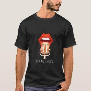 Camiseta Micrófono de música de cantante Reina de karaoke f