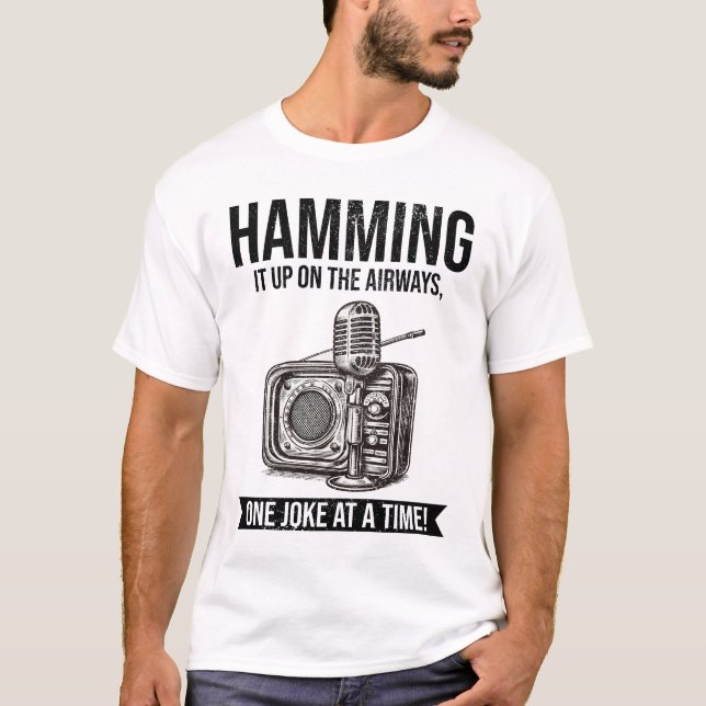 Camiseta Micrófono de operador aficionado de radio ventilad (Anverso)