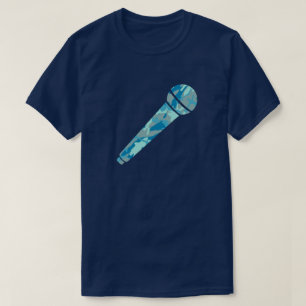 Camiseta Micrófono de patrón de cámara BlueBlast