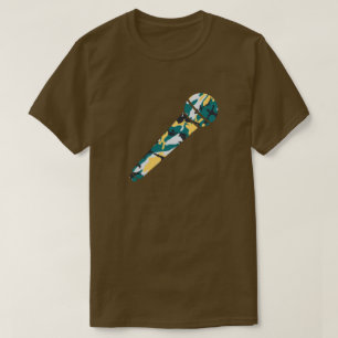 Camiseta Micrófono de patrón de camo a orillas del lago