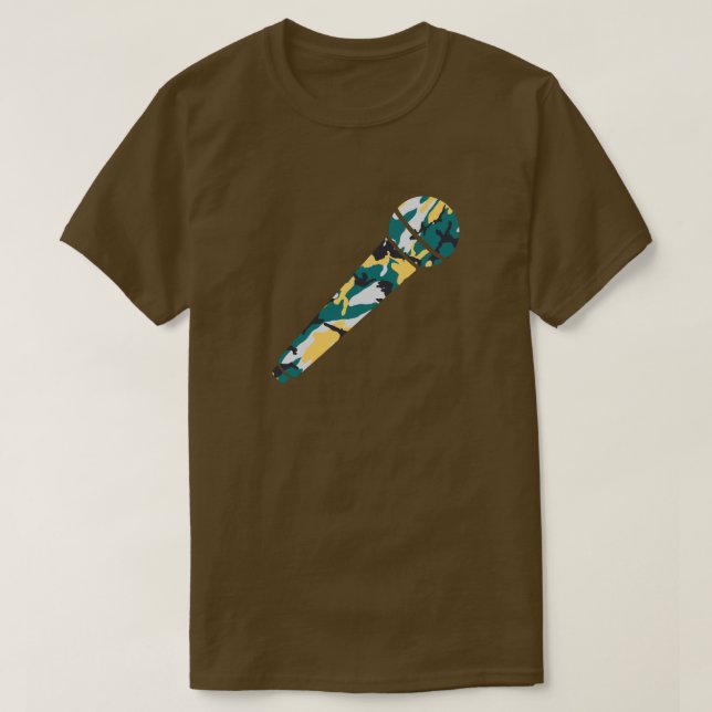 Camiseta Micrófono de patrón de camo a orillas del lago (Diseño del anverso)