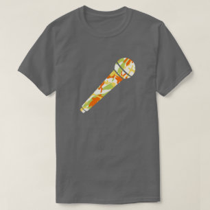 Camiseta Micrófono de patrón de camo de verano
