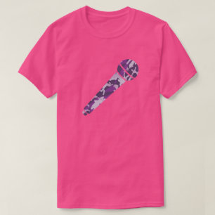 Camiseta Micrófono de patrón de camo PurpleBerry