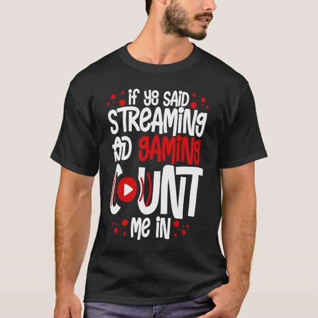 Camiseta Micrófono de video en línea para transmisión de ju (Anverso)