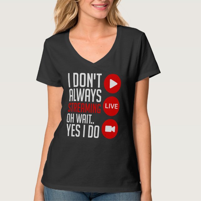 Camiseta Micrófono de video en línea para transmisión de ju (Anverso)