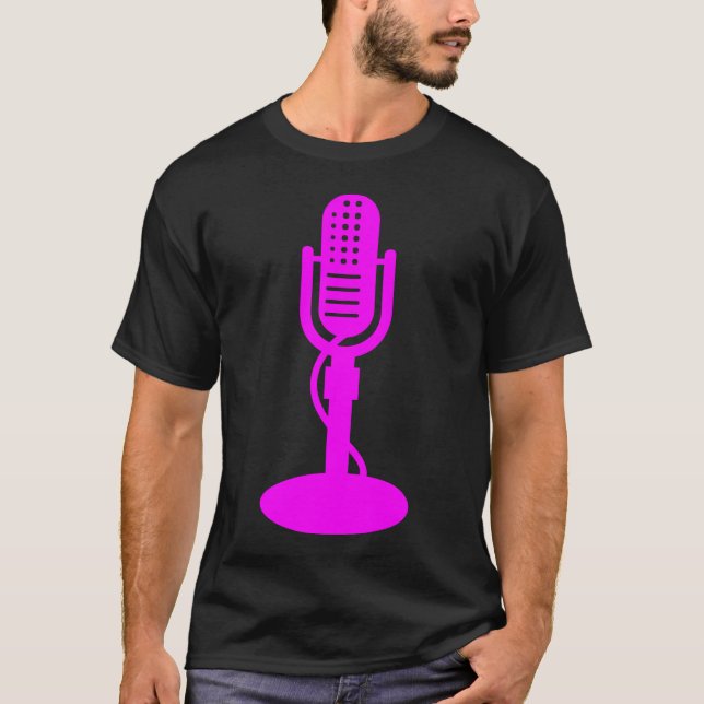 Camiseta Micrófono - Magenta (Anverso)