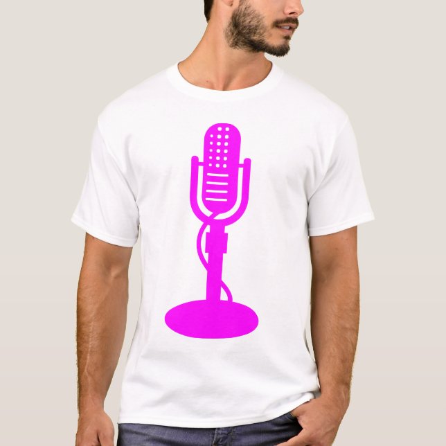 Camiseta Micrófono - Magenta (Anverso)