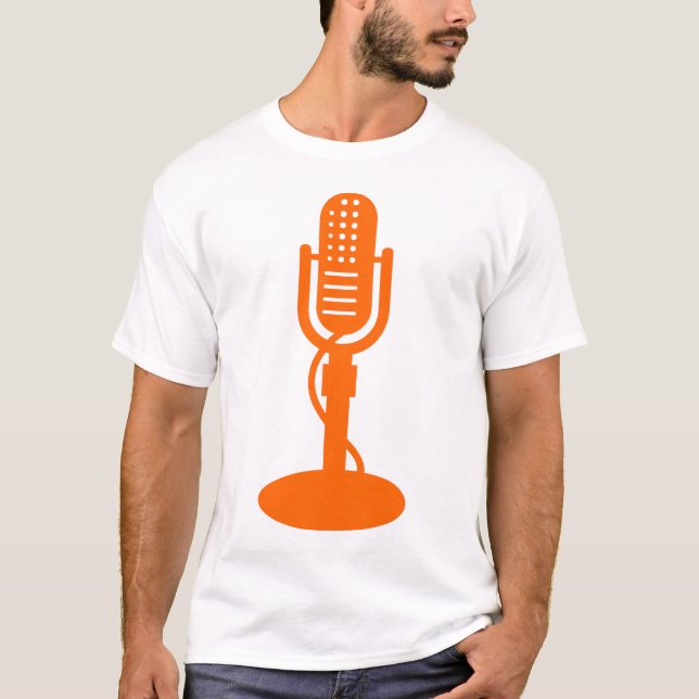 Camiseta Micrófono - Naranja (Anverso)
