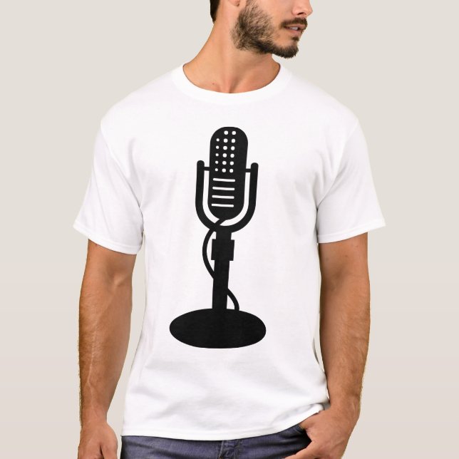 Camiseta Micrófono - Negro (Anverso)